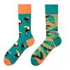 Asymmetric Cartoon Mid-Calf Cotton Socks for Men and Women - Trendy European & American Fashion