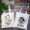 Готическая женская сумка на плечо с грибами, холщовая сумка в стиле Харадзюку, сумка-шопер большой емкости, модные повседневные сумки на плечо, большая сумка-шоппер
