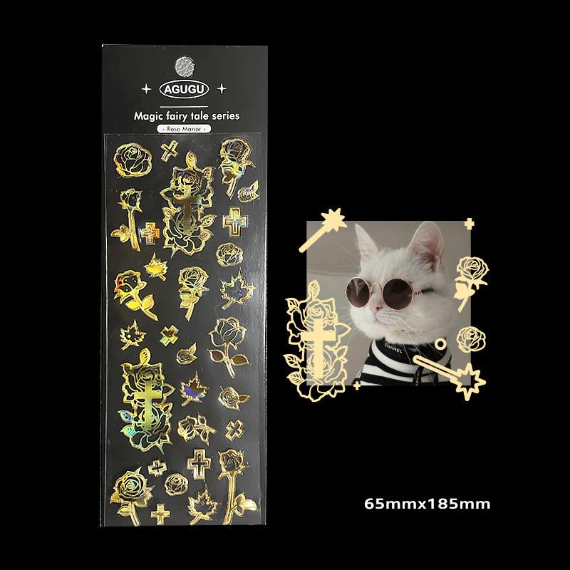 Лазерные наклейки серии Magic Fairy Tale, симпатичный мини-альбом, материал для самостоятельного изготовления, эстетическая открытка для девочки, альбом, блокнот, декоративные наклейки