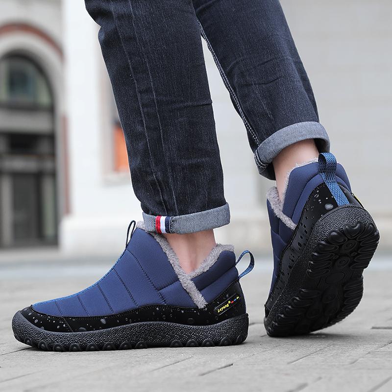 Men's Plush Shoes Snow Boots 2024 New Warm Plush Thicken Winter Outdoor Men Casual Shoes Men Cotton Shoes Botas Hombre Footwear