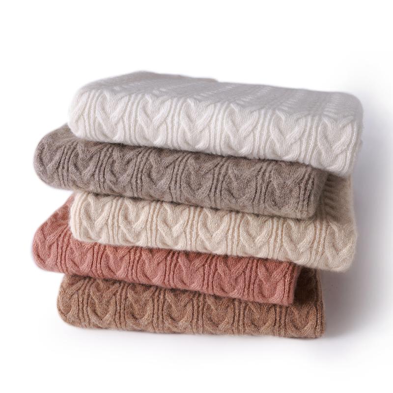 Женский кашемировый свитер Qinghe кашемир 100% кашемир, женский осенне-зимний кашемировый свитер, мягкий и теплый