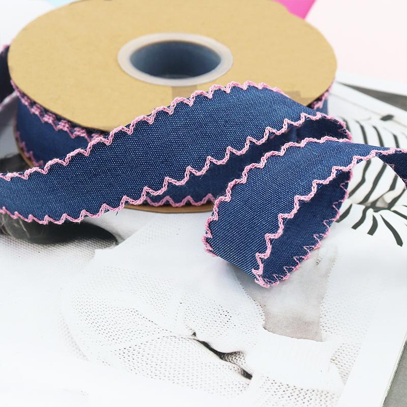 2 м Джинсовая лента с аккуратными краями для DIY, легко режется, винтажная ткань, прочные аксессуары, прочная, с крючками, гибкая