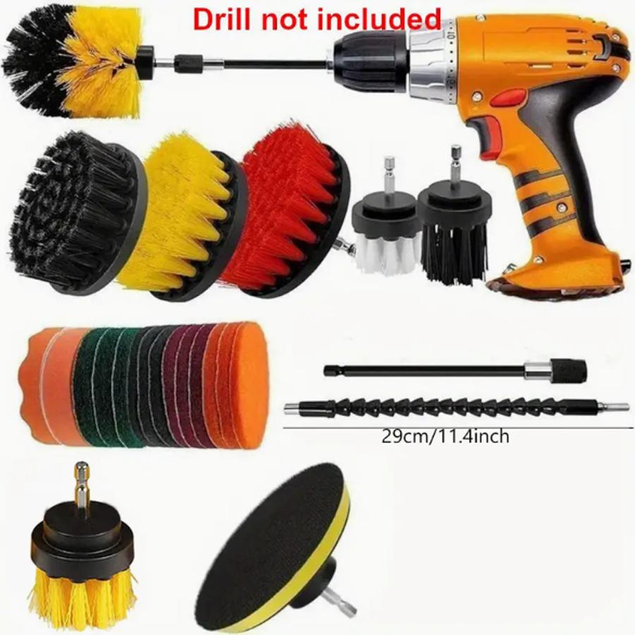 Комплект щеток для электрической дрели, набор насадок для щеток для мытья полов, шин, туалетов, щеток для мытья полов, шин, щеток для мытья полов ...