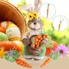 Easter Wooden Carrot Beads String Wood Pendant Spring Home Party Decoration for Birthday Housewarming