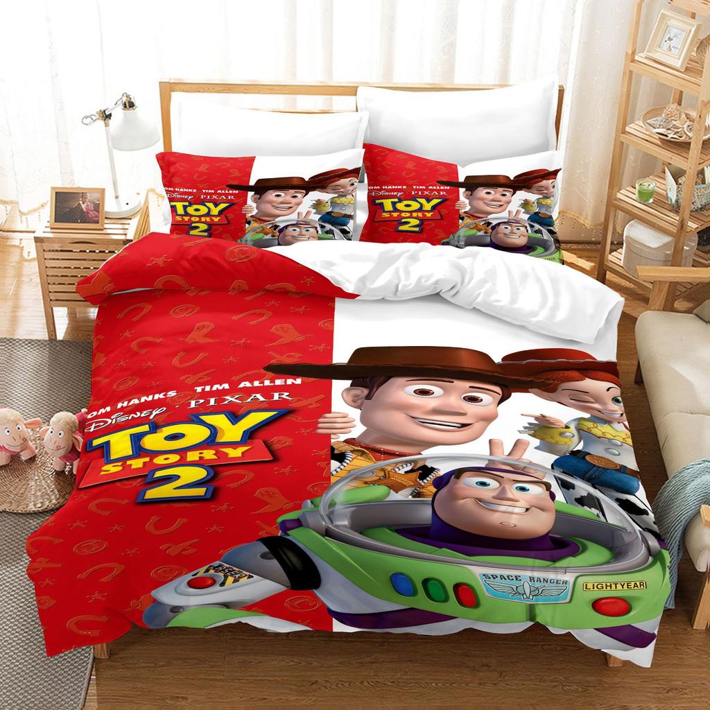Factory 3D Digital Printing Quilt Set Three-Piece Cartoon Animation Thickened Grinding Kit