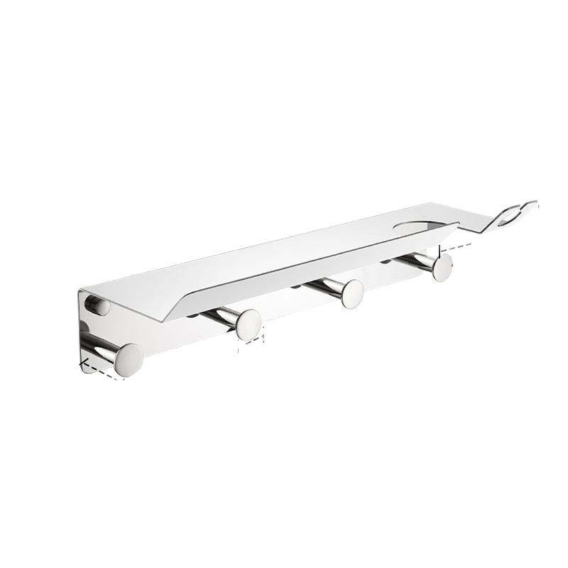 Punch-Free 304 Stainless Steel Hair Dryer Holder: Universal Wall-Mounted Rack for Hotel Bathrooms.