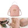 Elegant Embroidered PU Backpack for Women Girls Rucksack Small Shoulder Bag Travel Daypack