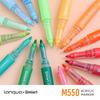 Languo 24-60 цветов прямые жидкие акриловые маркеры-ручки с сумкой, кисть, маркер для рисования по камню, DIY, художественные принадлежности, канцелярские товары