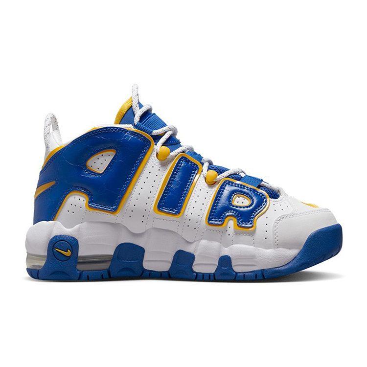 Nike Детские кроссовки Air More Uptempo GS Golden State Warriors White Game-Royal Yellow-Ochre DZ2759-141