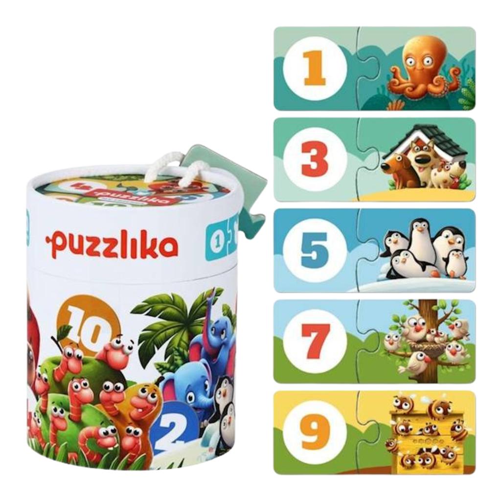 Puzzle Moi Przyjaciele Zwierzątka Nauka Matematyki Liczenie Zestaw