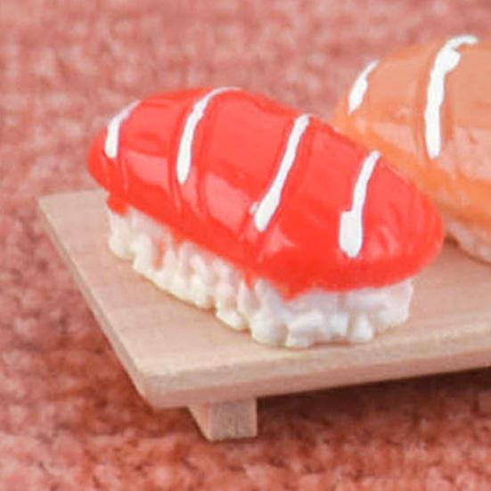 1 комплект 1:12 кукольных блюд, реалистичная миниатюрная модель суши с тарелкой, ролевая игрушка для микропейзажа