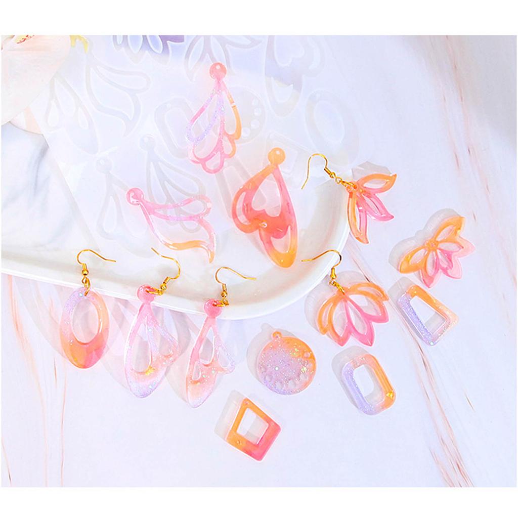 Геометрическая силиконовая форма Выдолбленные формы для сережек Формы для изготовления ювелирных изделий Силиконовые формы Идеальный подарок для мастеров