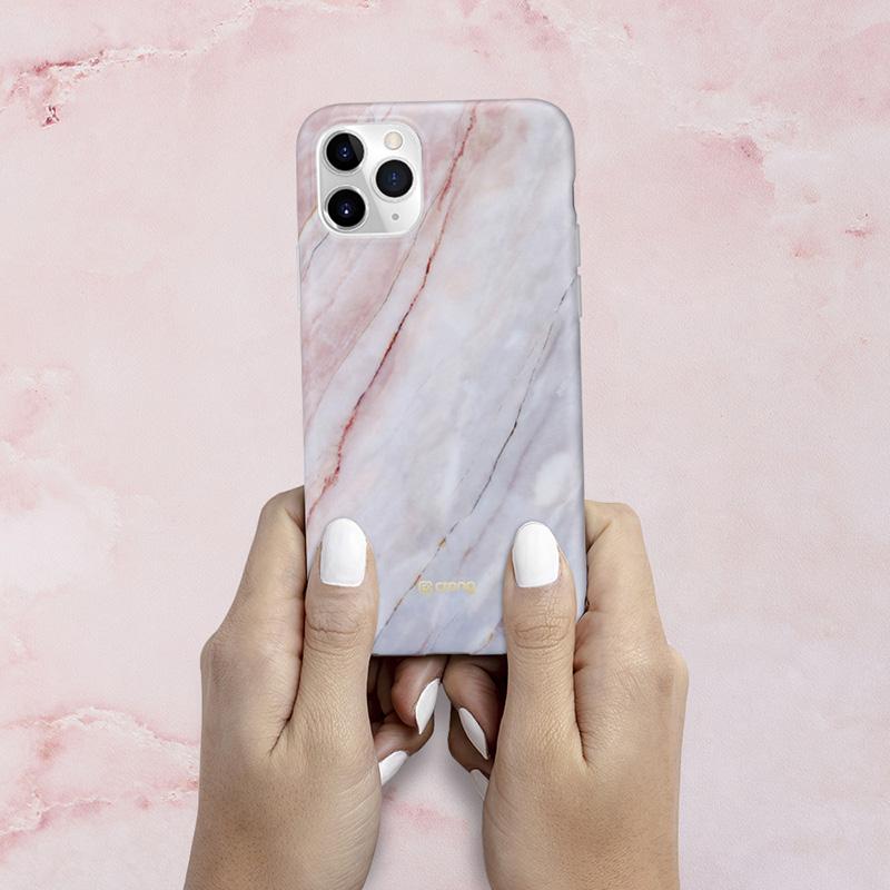 Crong Marble Case - Etui Iphone 11 Pro (Różowy)