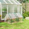Greenhouse with Zippered Window, Winter-Proof Foil Greenhouse Made of Steel, 180 x 90 x 90 cm, Transparent