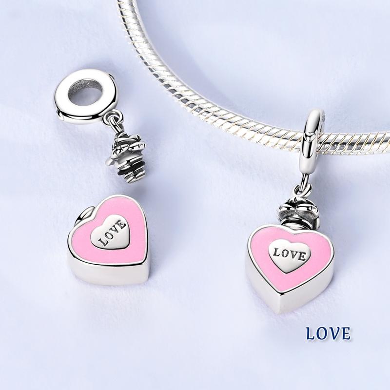 Новые Медные Шармы Бусины Звездное Небо Пуанты Любовь Сердце Форма Подвеска Подходит Оригинальный Браслет DIY Ювелирные Изделия Подарок