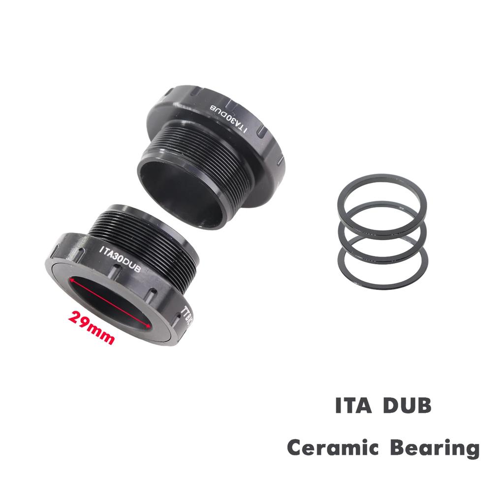 ITA Bike Bottom Bracket Ceramic Bearing 24mm DUB 29mm 30mm Crankset Spindle Italian Thread MTB Road Bike