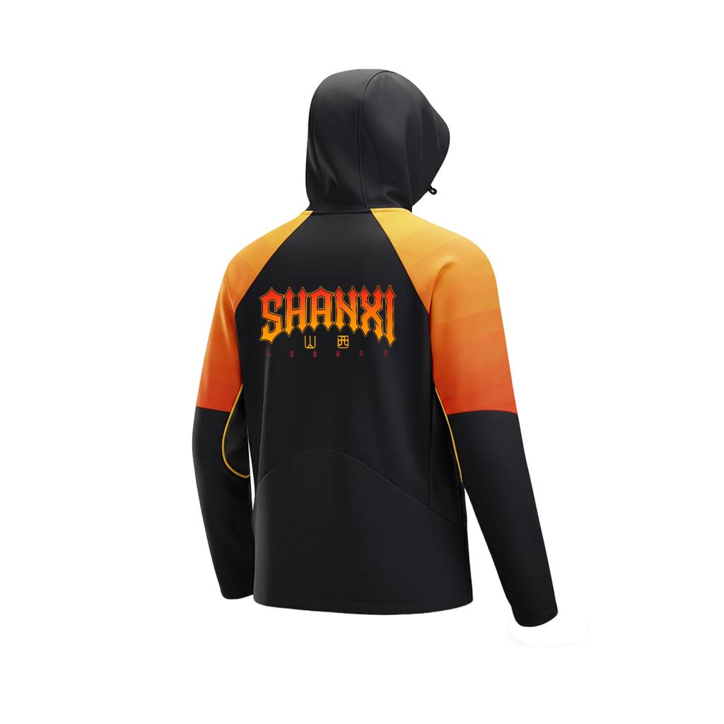 Li Ning Cba Сезон 25-26 Командная игровая куртка Шаньси Осень-Зима Ветрозащитная Толстая Теплая Тренировочная Спортивная Беговая Толстовка Унисекс Куртка Черная AWDVM45-1
