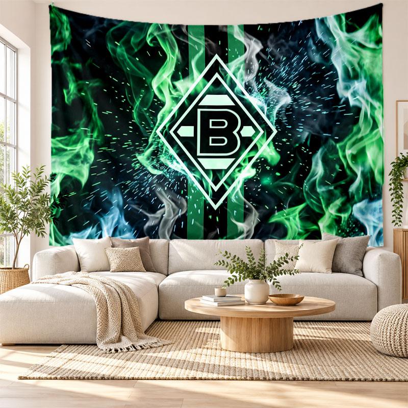Borussia Mönchengladbach Wall Tapestry, Soft Fabric Wall Hanging, Decorative Backdrop For Bedroom Home Wall Art