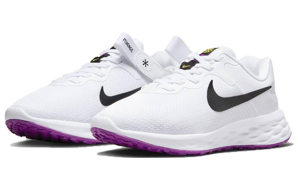 Nike Revolution 6 FlyEase Next Nature 'Белый Черный Фиолетовый' Женские DC8998-101