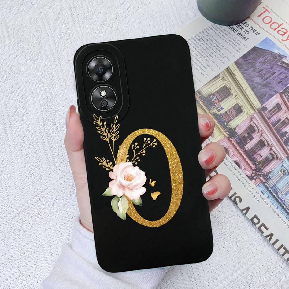 Милый чехол с буквами для OPPO A1 Pro A5 A9 2020 A15 A16 A17 A52 A53, мягкий силиконовый квадратный защитный чехол, бамперы с розовыми буквами для OPPOA17, чехол для телефона