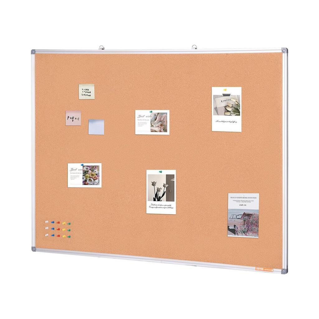 48"x36" Large Cork Board – Wall-Mounted Bulletin Board with Pin Board