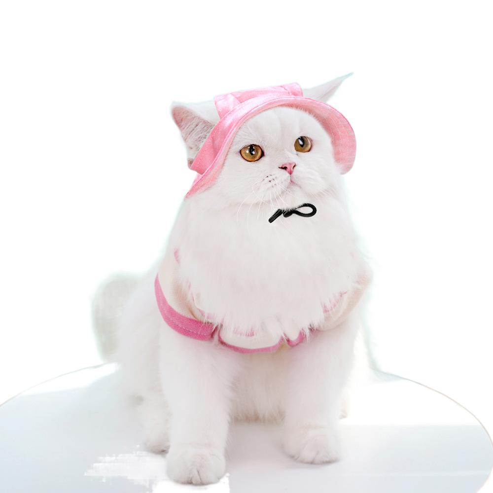 Солнцезащитная шляпа для собак и кошек, противоскользящая регулируемая веревочная пряжка, рыбацкая шляпа, товары для домашних животных