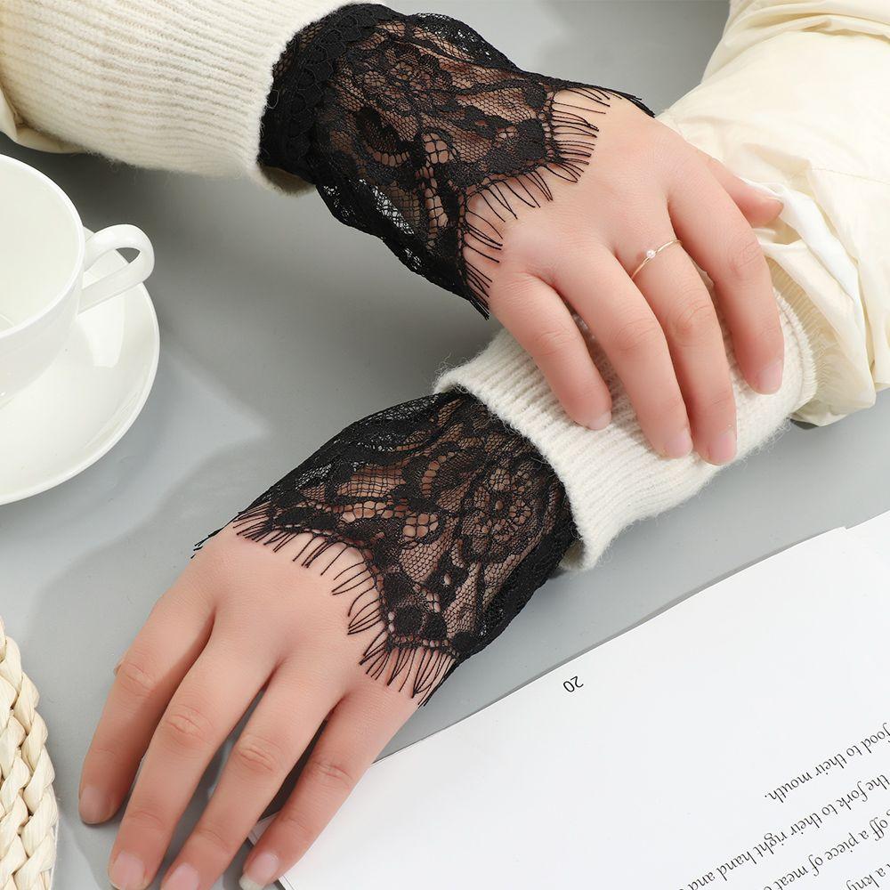 Чехол Перчатки Свитер Декоративный фальшивый рукав Съемные манжеты рукавов Оборки Рукава до локтя Кружевные манжеты