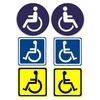 5 шт. наклейки для инвалидов прочные виниловые устойчивые к ультрафиолетовому излучению водонепроницаемые легко видимые наклейки с символами инвалидных колясок