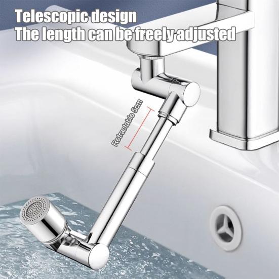 1/2 шт. Поворотный удлинитель крана Сверхпрочный сплав Выдвижная штанга Аэратор для раковины ванной комнаты и кухни Вращающийся удлинитель крана Фильтр с 2 режимами распыления