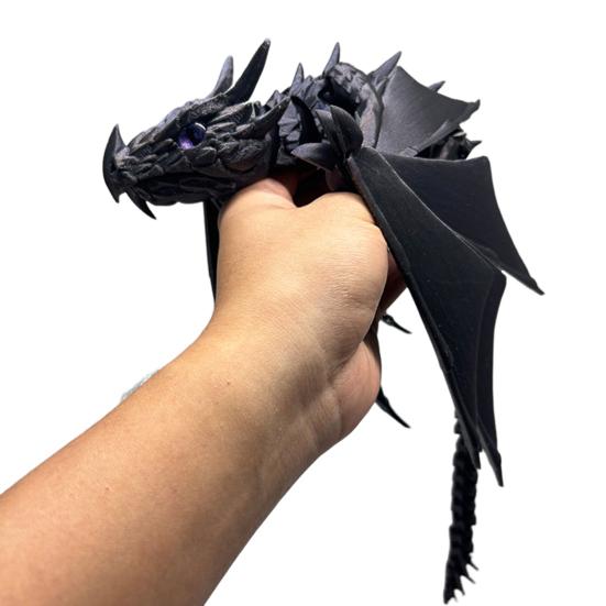 3D Printed Winged Dragon Ornament Flexible Articulated Dragon with Wings Fidget Dragon Toy for Home Office Desk Decor Stress Relief