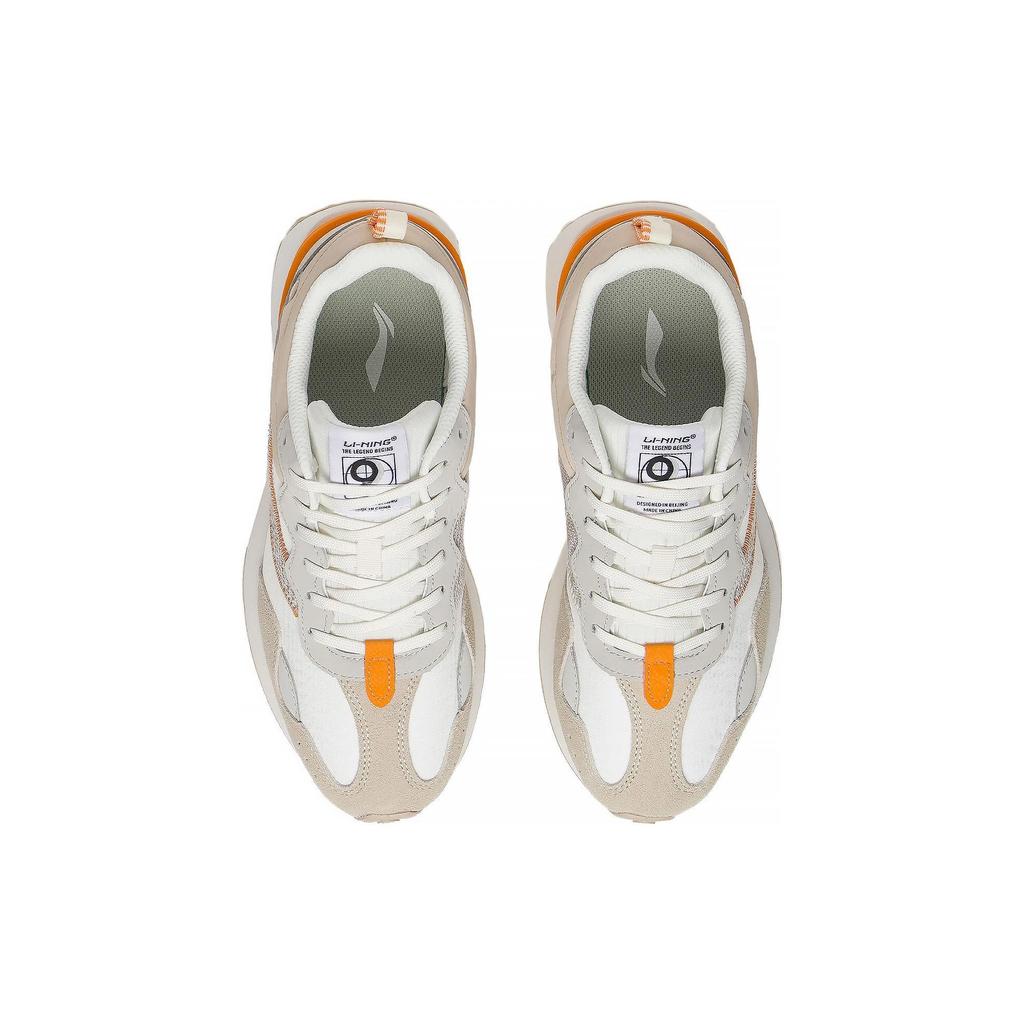 Li-Ning Rebound Нескользящие Износостойкие Дышащие Низкие Спортивные Повседневные Туфли Женские Кроссовки Белые Серые AGCS350-2