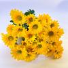 10 шт. искусственных маргариток, подсолнухов, реалистичных искусственных шелковых цветов, устойчивых к ультрафиолетовому излучению, для свадебной вечеринки, для внутреннего и наружного сада, двора, искусственных цветов, растений, украшений