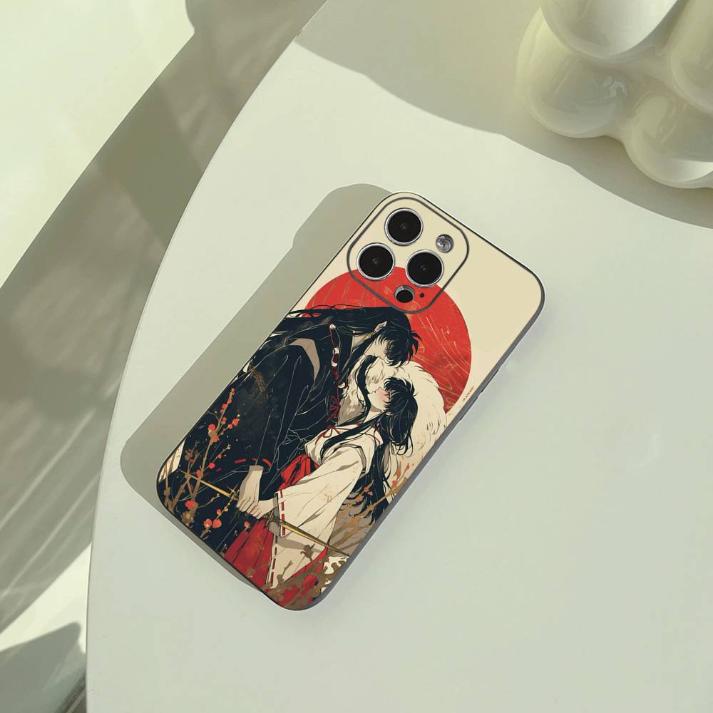 Half-Demon -nuyasha Phone Case For iPhone 17,16,15,14,13,12,11 Pro Max, Lightweight and practical Soft Black Cover