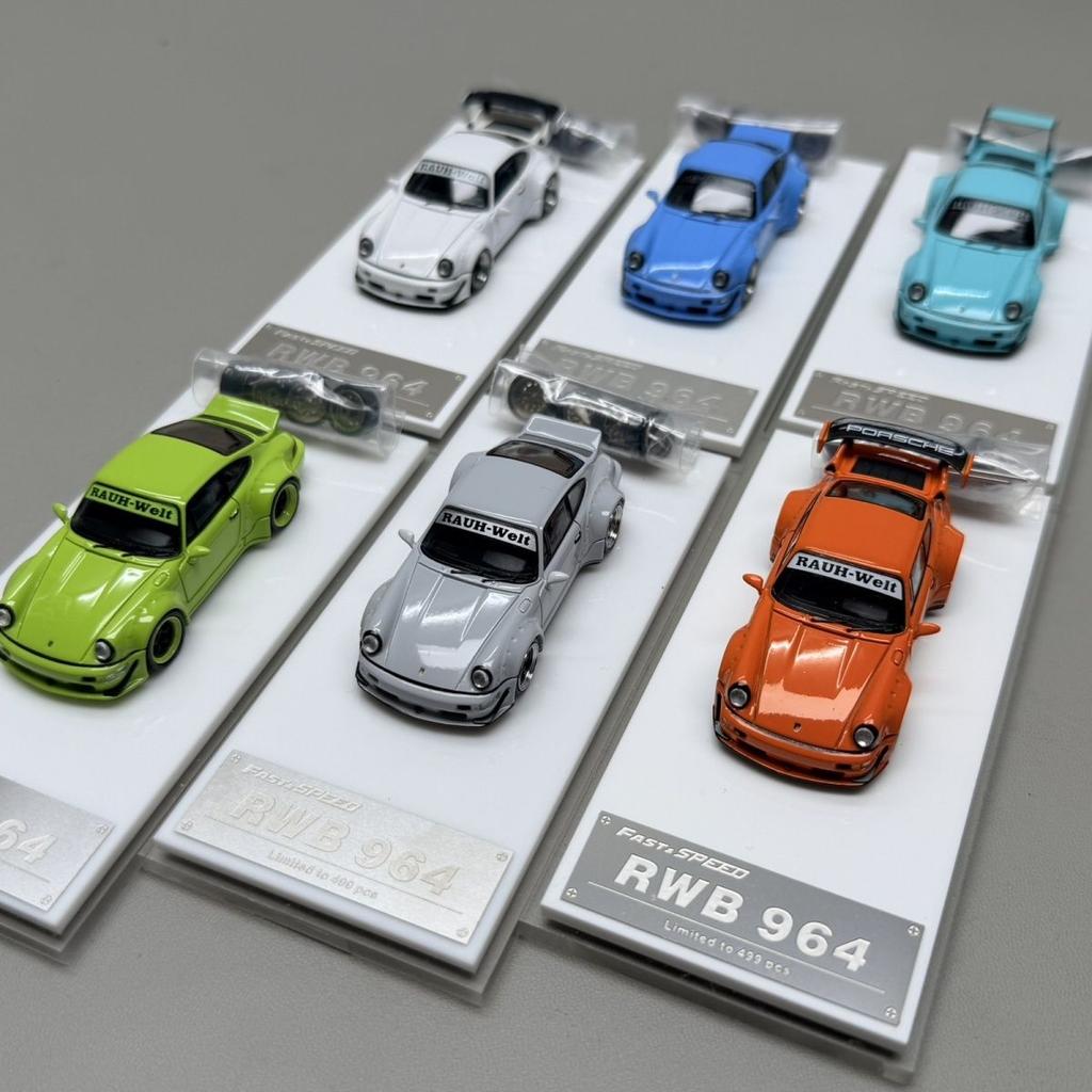 FS 1/64 RWB 964 Металлическая гоночная машина Литые модели и игрушечные транспортные средства Модель автомобиля Миниатюрная модель автомобиля Для детей