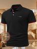 Men's Casual Summer Print T-Shirt - a Stylish Short-Sleeve Top Featuring Geometric Designs, Lightweight And Breathable, Polo Shirt
