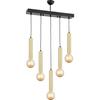 Elisa 5 Lined Tumbled Sarkit Modern Chandelier