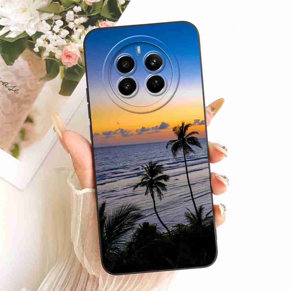Чехол для Realme 12 Pro 5G, цветная цветочная задняя крышка, мягкий силиконовый чехол для телефона для Realme 12 Realme12 Pro RMX3842 Сумки Coque Capa