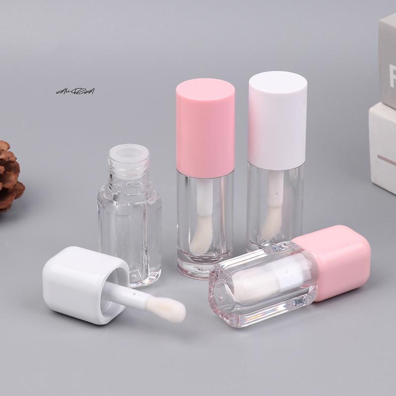 6ML Transparent Empty Lip Gloss Tubes with Big Brush Plastic Lip Balm Mini Sample Cosmetic Container for Lipstick Samples