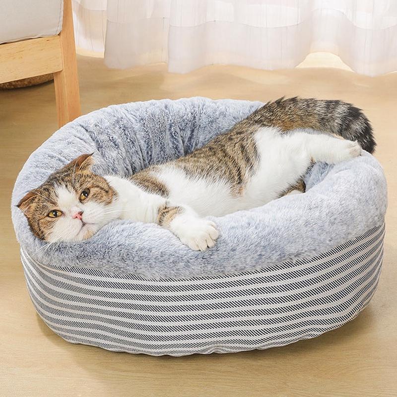 Одеяло для сна для домашних животных Cat and Dag, круглая мягкая плюшевая кровать