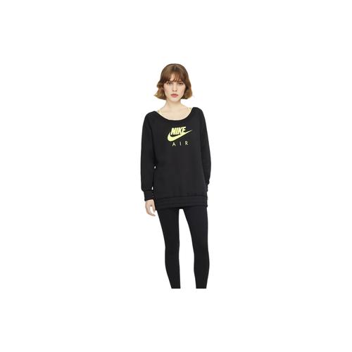 Nike Женская Повседневная Свободная Толстовка Американского Стиля Черная