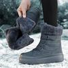 Winter Snow Boots Women's Cotton Shoes Thickened Anti-skid Plush Ankle Boots Soft Sole Warm Outdoor Shoes