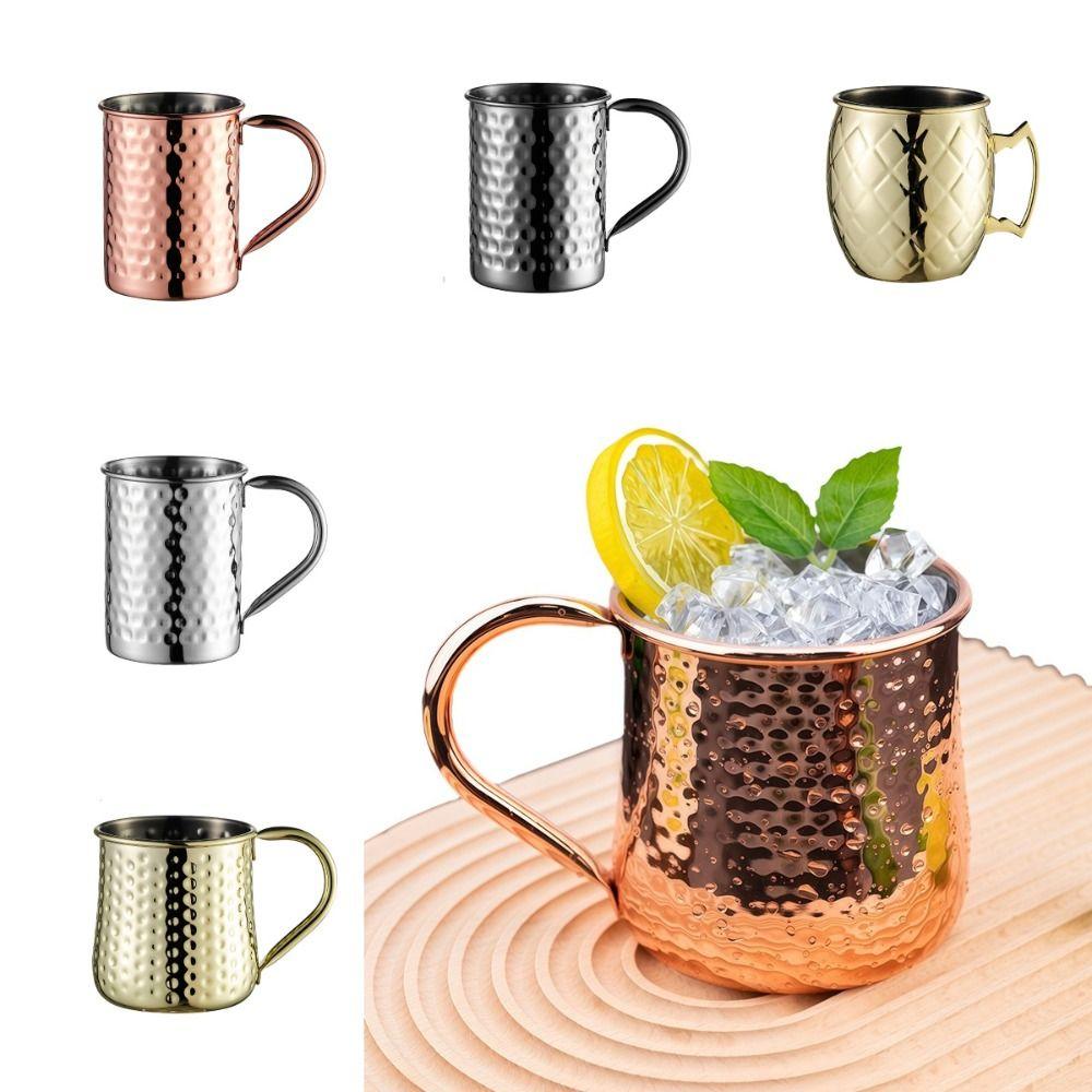 Durable Coppery Beer Mugs 550ml Coffee Cup New Copper Moscow Mule Mug Bar Drinkware
