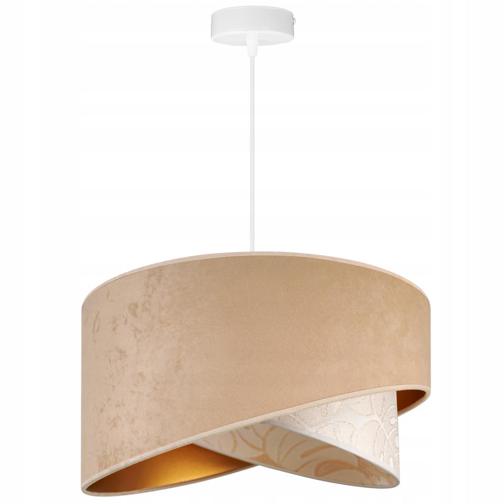 CEILING HANGING LAMP, SLANT LAMPSHADE, LEAVES, 45 cm