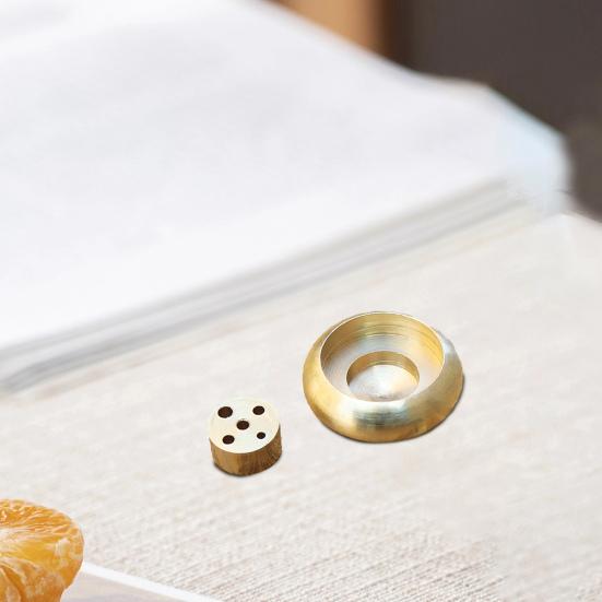 2/5Pcs Copper Incense Holder Five-hole Incense Stick Burning Holder Mini Incense Burner Ornament To Reduce Anxiety Incense Tray for Sticks &