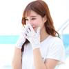 Female Short Driving Sunscreen Gloves Bride Lace Gloves UV Protection Gloves Hollow-Out Mittens
