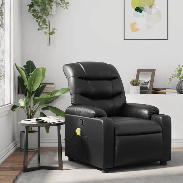 VidaXL Reclining Massage Armchair, Chair with Footrest, Seat with Backrest and Armrests Living Room, Modern, 374140