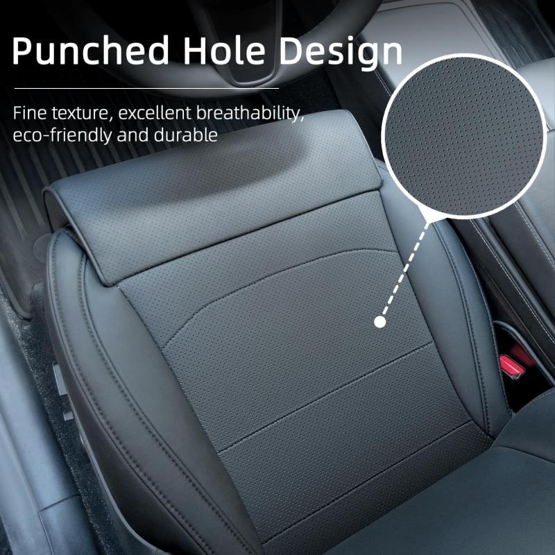 All-inclusive Car Seat Cover For Tesla Model Y Juniper/Model 3 Highland PU Leather Car Seat Pad And Extender Leg Cushion