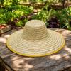 Comfortable Summer Hat Sun Protection Large Straw Hat, Lightweight Breathable Natural Adjustable Strap Wide Brim for Outdoor Work Farm Use
