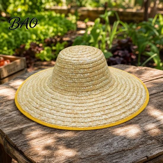Comfortable Summer Hat Sun Protection Large Straw Hat, Lightweight Breathable Natural Adjustable Strap Wide Brim for Outdoor Work Farm Use
