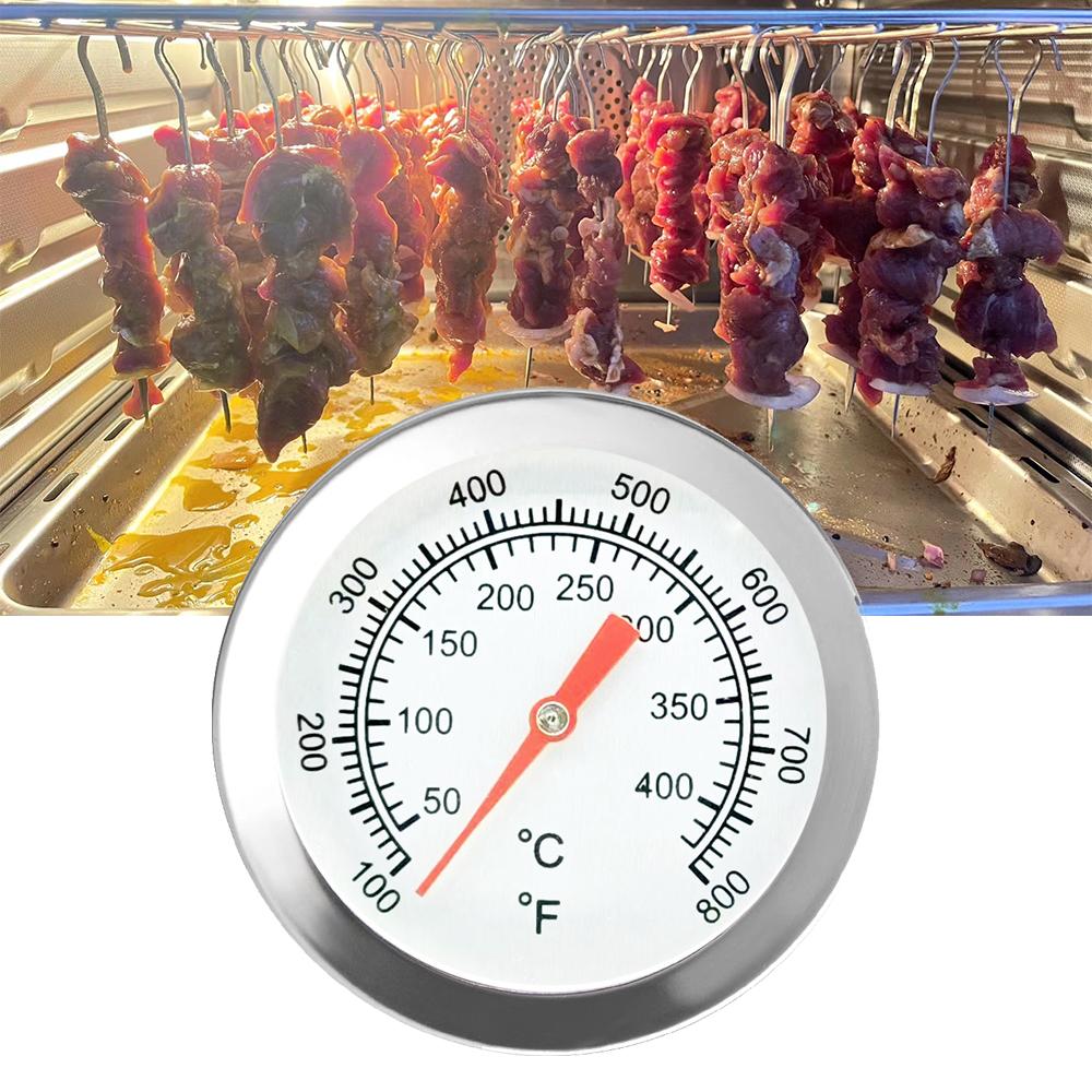 Pizza Oven Thermometer for Kitchen Home Baking Household Cooking Temp Gauge Meter 0-400℃ BBQ Smoker Grill Thermometer Metal 4